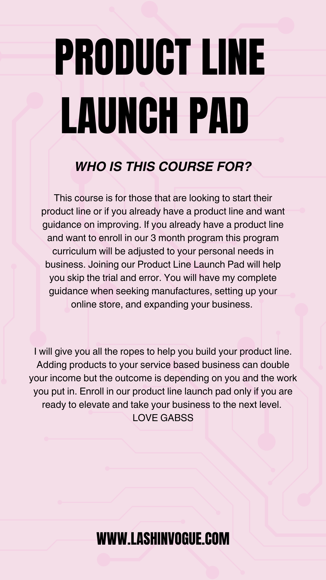 PRODUCT LINE LAUNCH PAD